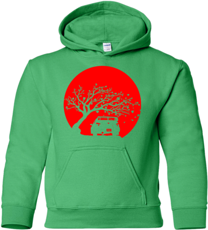 Subaru Cherry Tree Youth Pullover Hoodie - Cute Dabbing Around The Christmas Tree Santa Swag Youth (480x480)