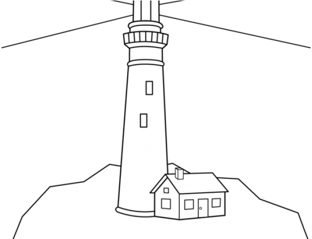 Lighthouse Clipart Line Drawing - Clip Art (640x480)