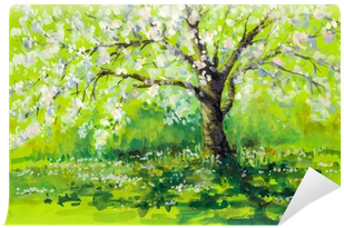 Cherry Tree In Spring - Birch (400x400)