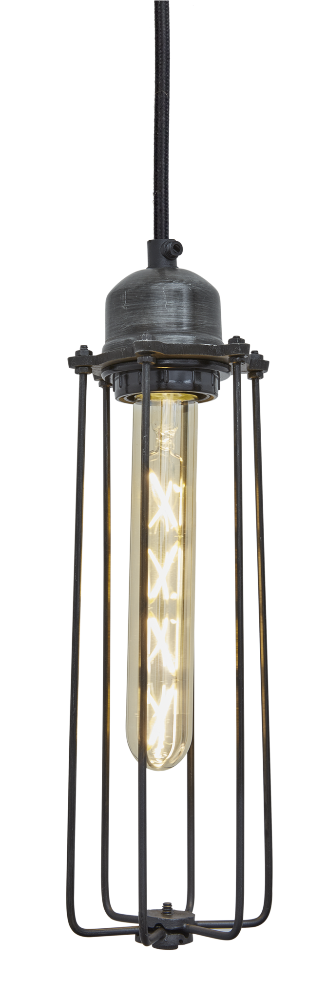 Industville Orlando Cylinder Wire Cage Retro Pendant - Industville Orlando Cylinder Cage Pendant Light - Brass (2048x2048)