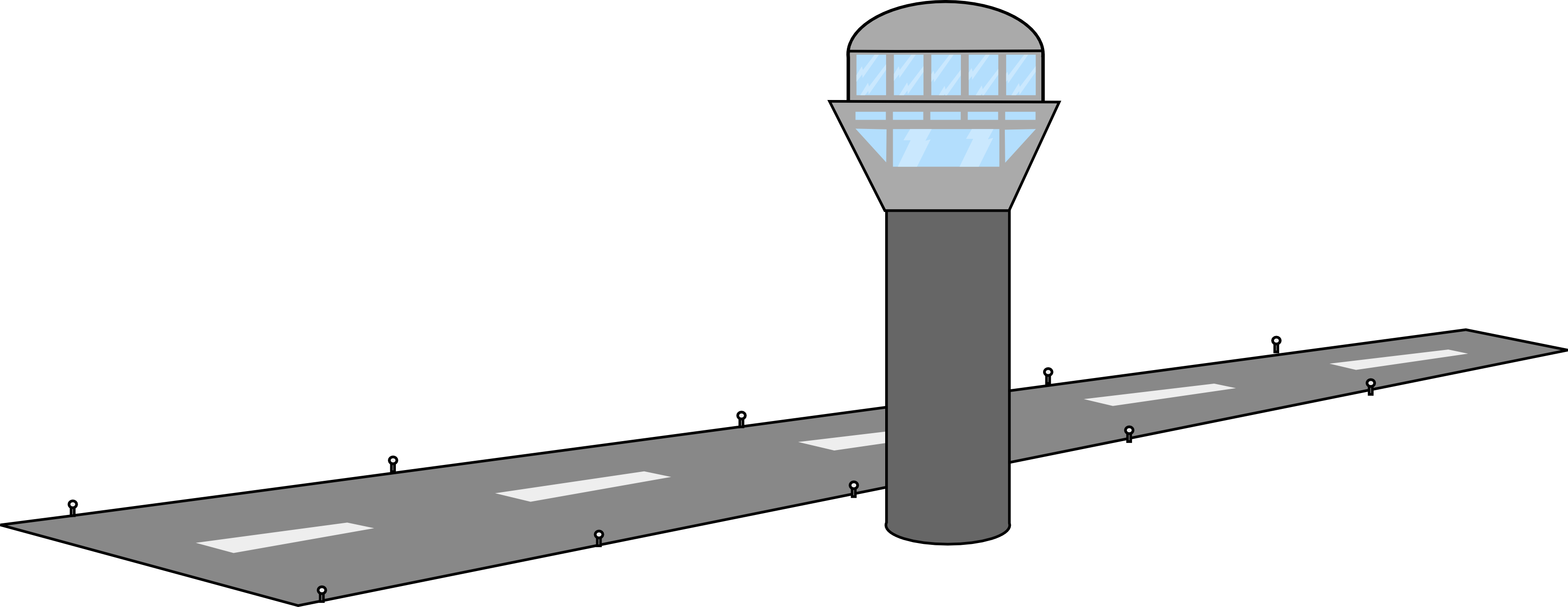 Airport - Clipart - Clip Art (3355x1299)