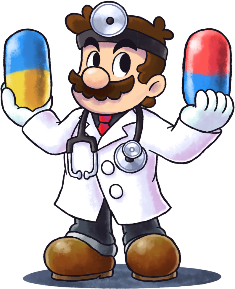 Mario Luigi - Mario And Luigi Dr Mario (809x987)