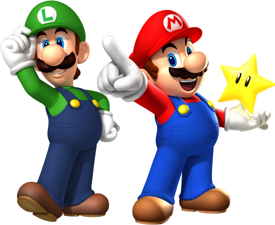 Mario And Luigi Clipart - Super Mario And Luigi (900x783)