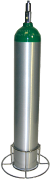 Oxygen Cylinder/tank Racks And Carts, Sinle “e” Stand - Oxygen Tank Transparent (400x400)