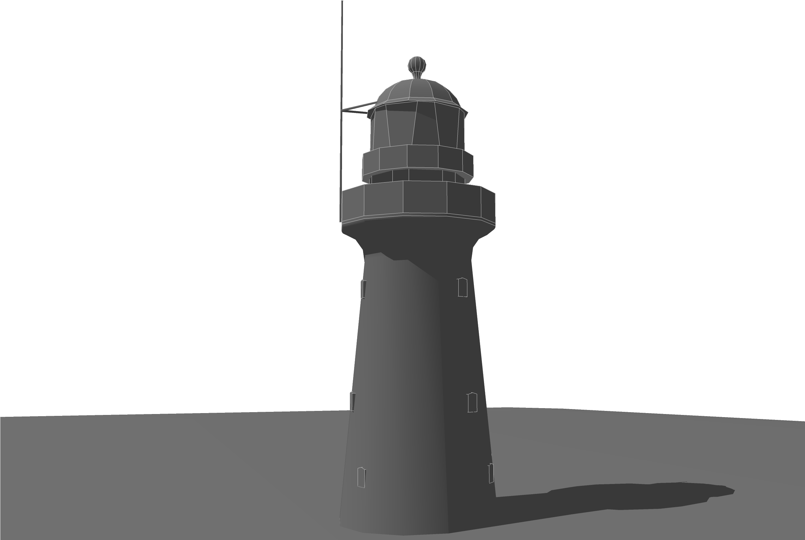 Bustard Head Lighthouse 3d Model Obj 3ds Dae Skp Mtl - Lighthouse (2600x1778)