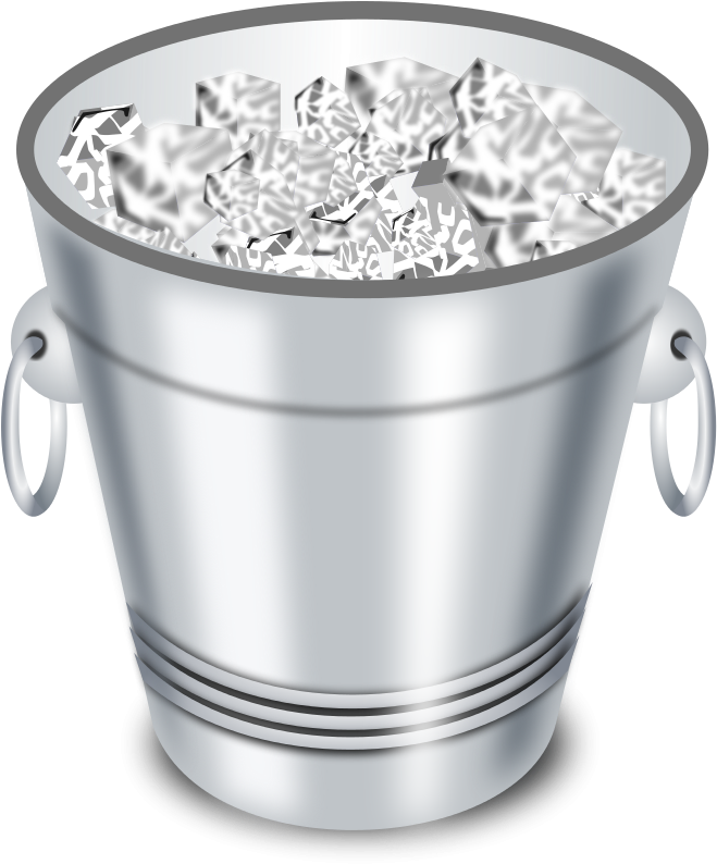 Bucket Clipart Ice Bucket - Bucket Of Ice Water (658x800)
