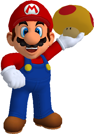 Mario Holding Mega Mushroom By Nintega-dario - Mario Mega Mushroom Mario (865x586)