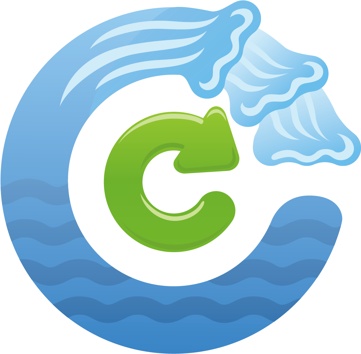 Water Vapor Drop Cloud - Blue (2126x2126)