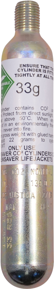 33g Cylinder - Crewsaver Automatic Lifejacket Re-arming Kits (1009x1280)