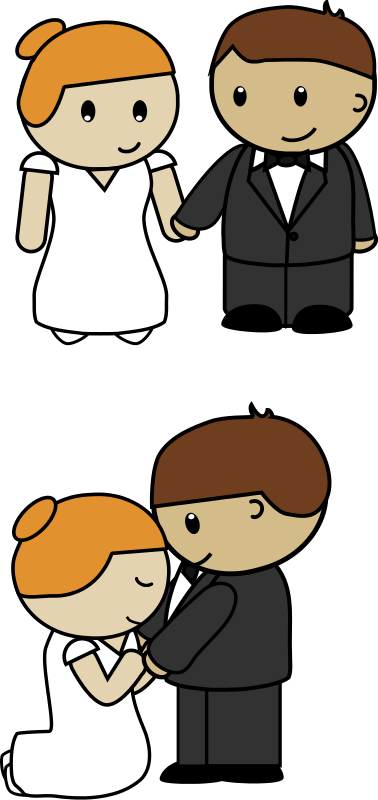 Free Bride And Groom - Illustration (378x800)