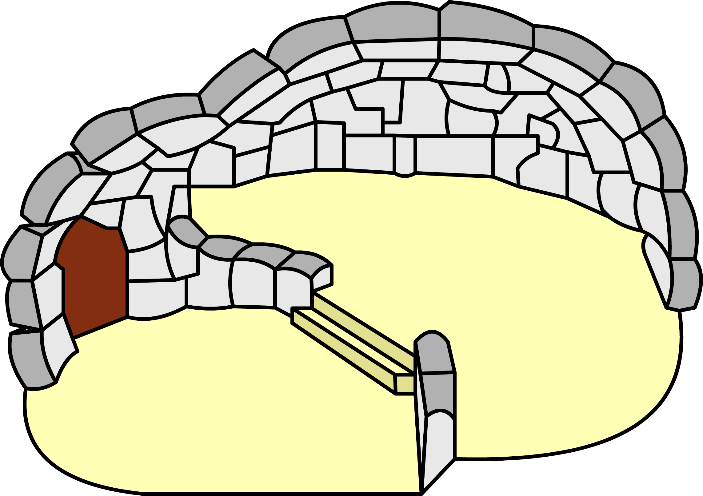 Split Level Snow Igloo - Club Penguin Split Level Igloo (2285x1613)