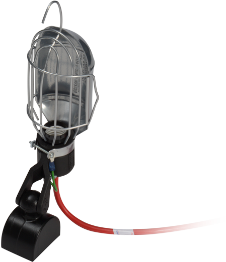 Magnetic Trouble Light With Metal Guard And 50' Cord - Light (537x582)