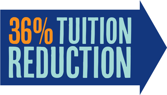 36% Tuition Reduction Graphic - Sign (784x390)