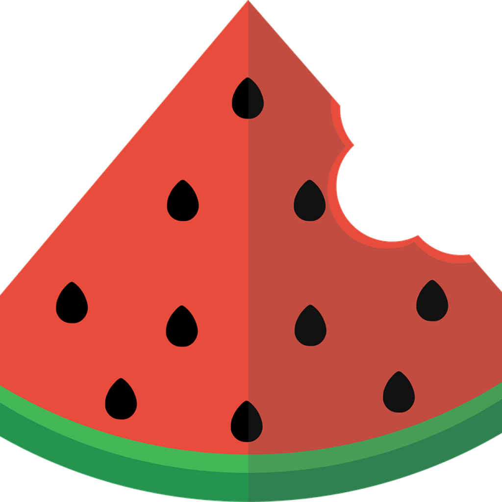 Watermelon Slice Clipart Pumpkin Clipart - Fatia De Melancia Desenho (1024x1024)