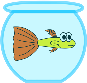 Andy On Fish Bowl By Makatoons - Andy On Fish Bowl By Makatoons (400x400)