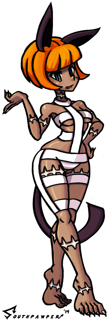 Fortune As Leeloo By Southpawper - Skullgirls Ms Fortune Sketch (367x1072)