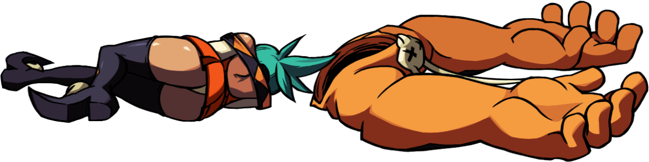 Skullgirls Ryona Game Over Knocked Out K - Skullgirls Death Poses (1280x321)