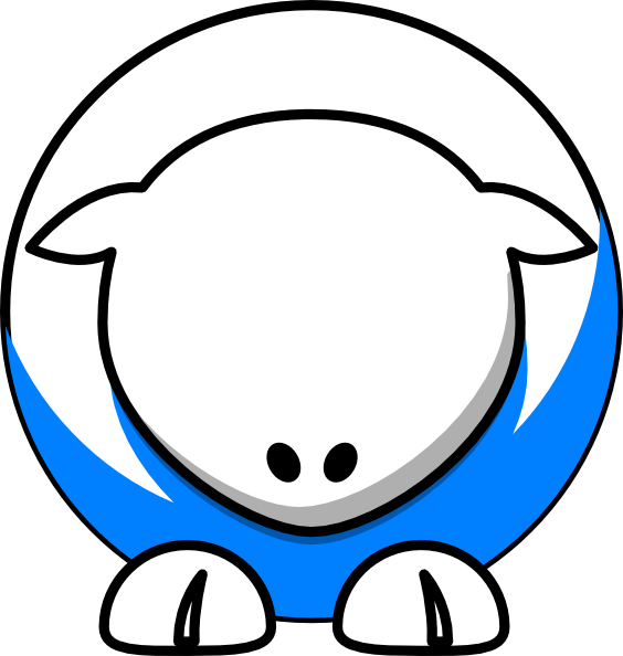 White On Bright Blue No Eyeballs Svg Clip Arts 564 - Cara De Cabra Caricatura (564x594)