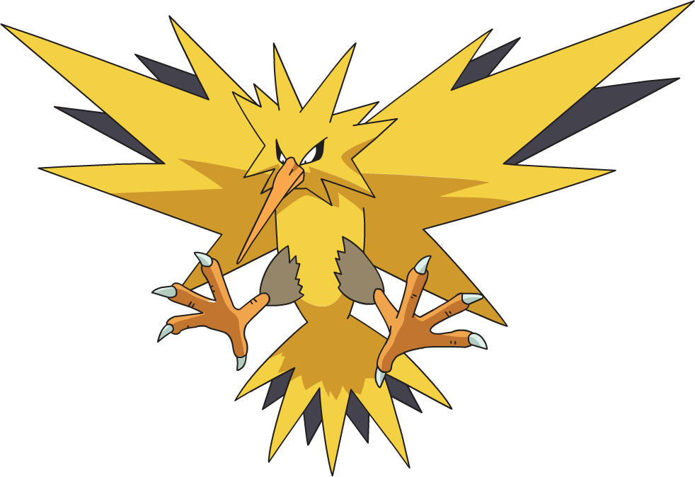 Lightening Clipart Pokemon - Pokemon Legendary Birds Zapdos (982x674)