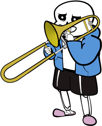 Sans Playing His Trombone Gif (480x480)
