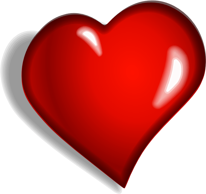 Love Clip Art - Red Heart (999x1013)