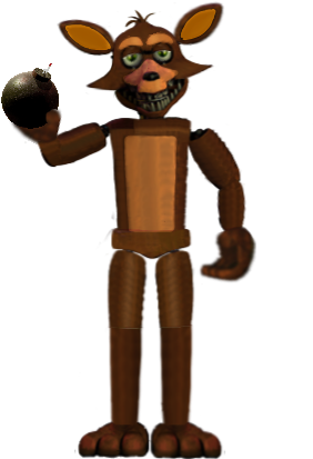 Foxy As Wile E Coyote - Old Foxy Fnaf (365x596)
