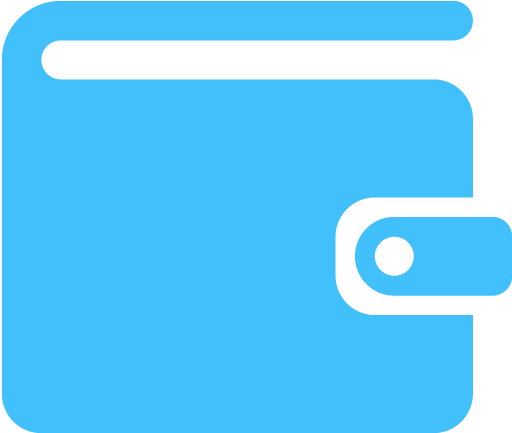 Bitcoin Exchange Theme - Wallet Icon Blue (512x512)