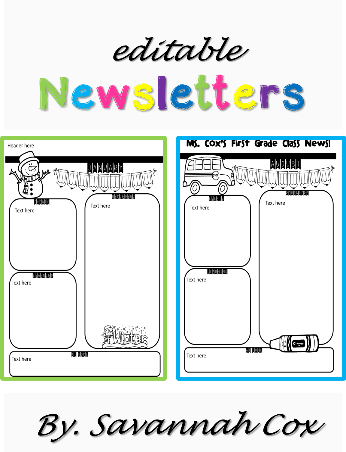These Newsletters Can Be Used Monthly Or Weekly - Chinelos Havaianas Bordados (1151x1535)