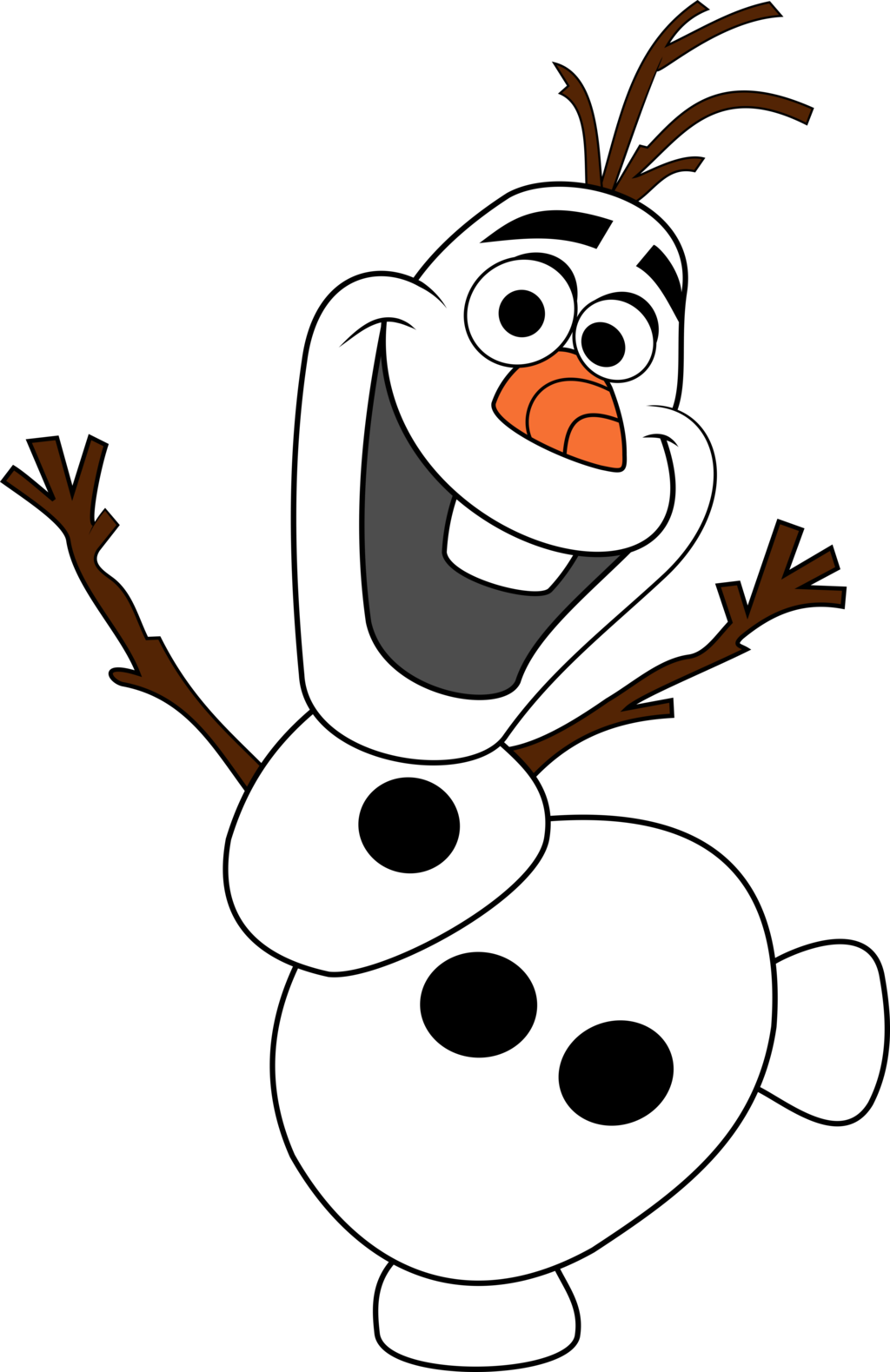 Frozen Clipart Logo Hd - Pin The Nose On Olaf Template (1024x1579)