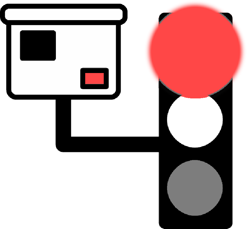 Red, Car, Police, Cartoon, Traffic, Light, Camera - Traffic Light Clip Art (800x740)