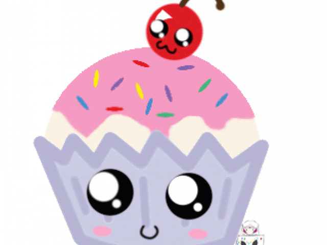 Vanilla Cupcake Clipart Animated - Cupcake Animation (640x480)