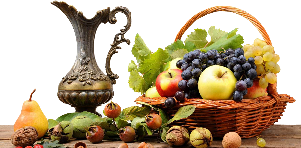 Apple Basket Clipart Png Download - Fruit Basket Transparent Background (1200x675)