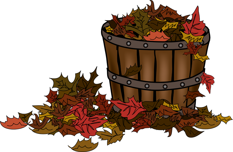 Basket Clipart Leaves - November Clip Art (750x488)