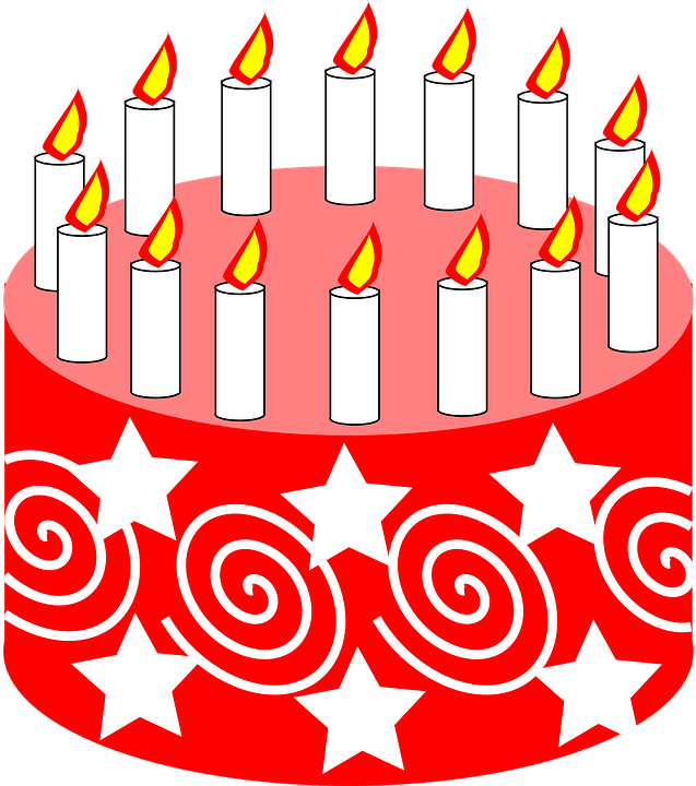 Birthday Cake Clipart 24, Buy Clip Art - Red Birthday Cake Clipart (637x720)