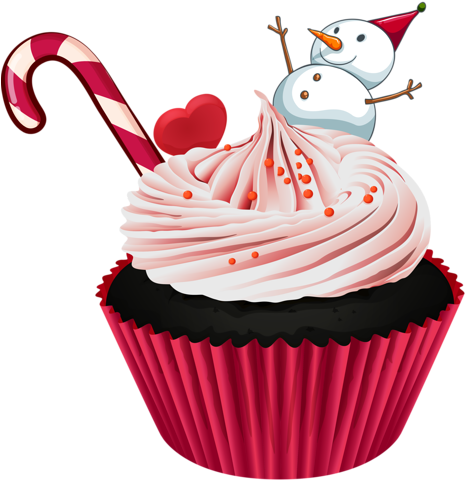 Art Cupcakescupcake Artcupcake Clipartchristmas - Illustration Of A Brown Cup (477x500)