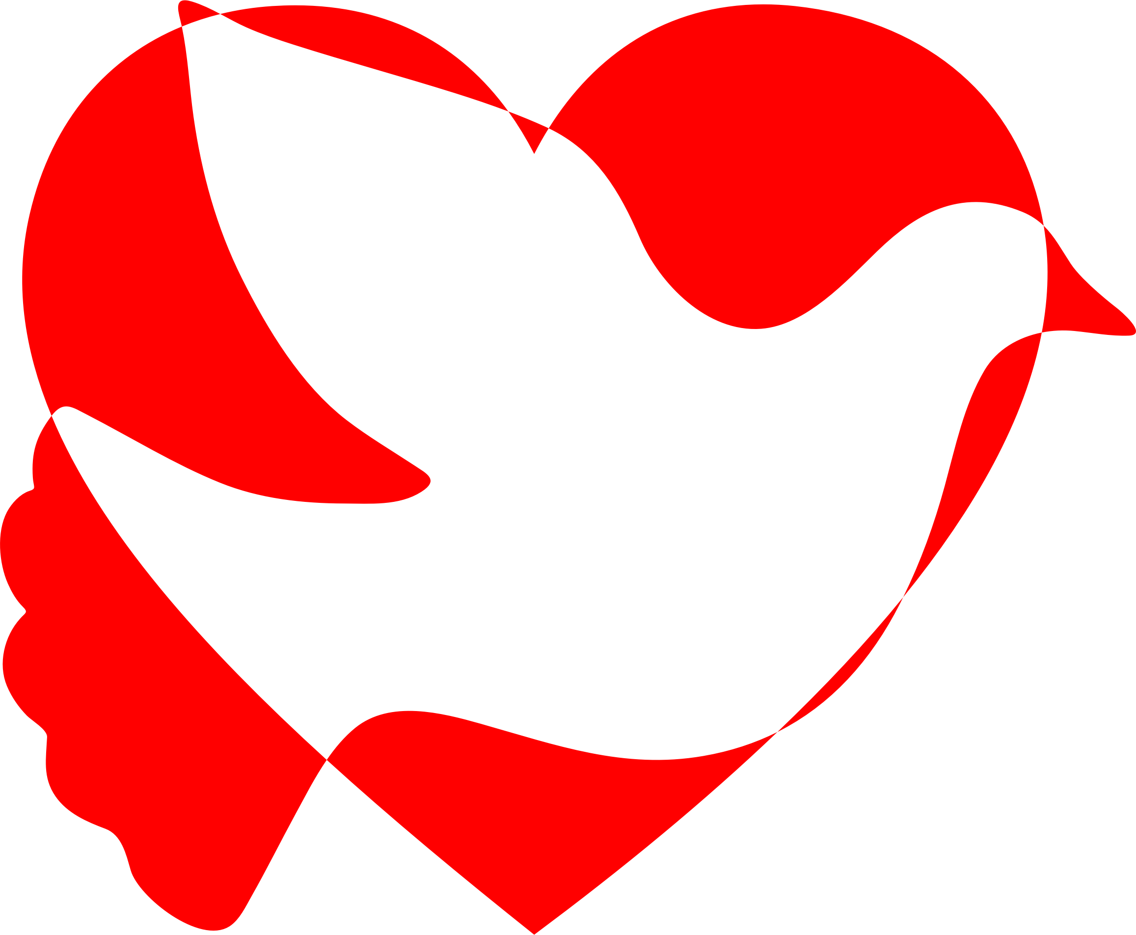 Big Image - Doves Clipart Heart (2314x1904)