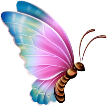 Pink Butterfly Clipart Png - Butterfly Clipart No Background (448x449)
