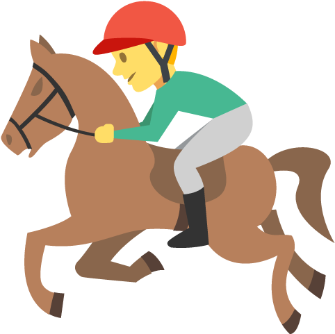 Horse Riding Clipart Racing - Horse Racing Iphone Emoji (512x512)