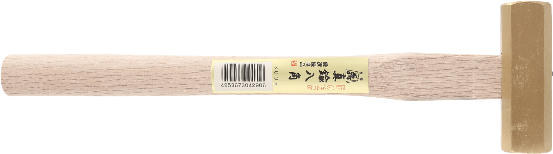 Brass 8-kaku Hammer 300g By Susa With White Oak Handle - Paint Brush (2000x2000)