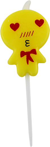 Heart Shape Cartoon Candles B1066 - Cartoon (1000x1000)