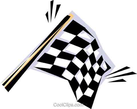 Checkered Flag Royalty Free Vector Clip Art Illustration - Race Start Png (480x384)