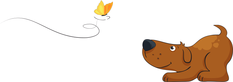 Dog Sit Sitting Tail Wag Wagging Simply Waggable Dog - Illustration (1121x703)