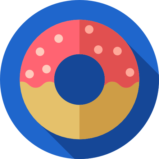 002 Donut Icon - Coffee (512x512)