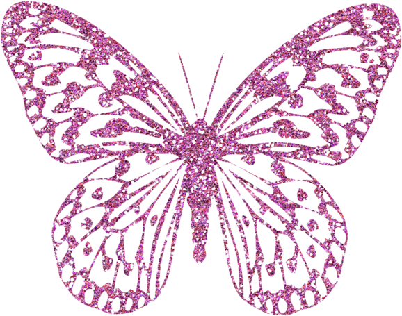 Pink Decorative Butterfly Png Clipart Image - Pink Butterfly Png Transparent (600x473)