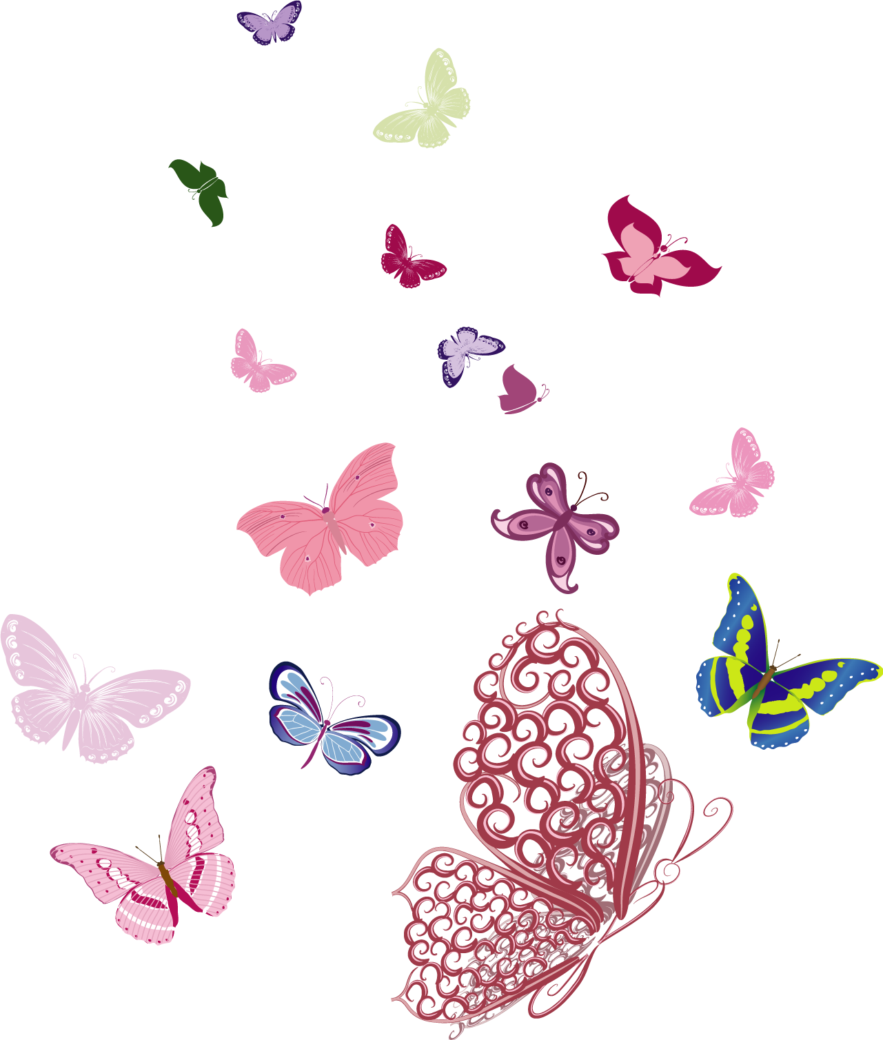 Butterfly Insect Group - Xperia Z3 Compact So-02g スマホケース カバー (1281x1509)