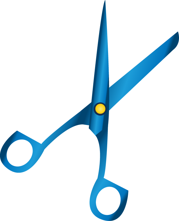 Comb Hairstyle Barber Scissors - Vector Graphics (616x762)