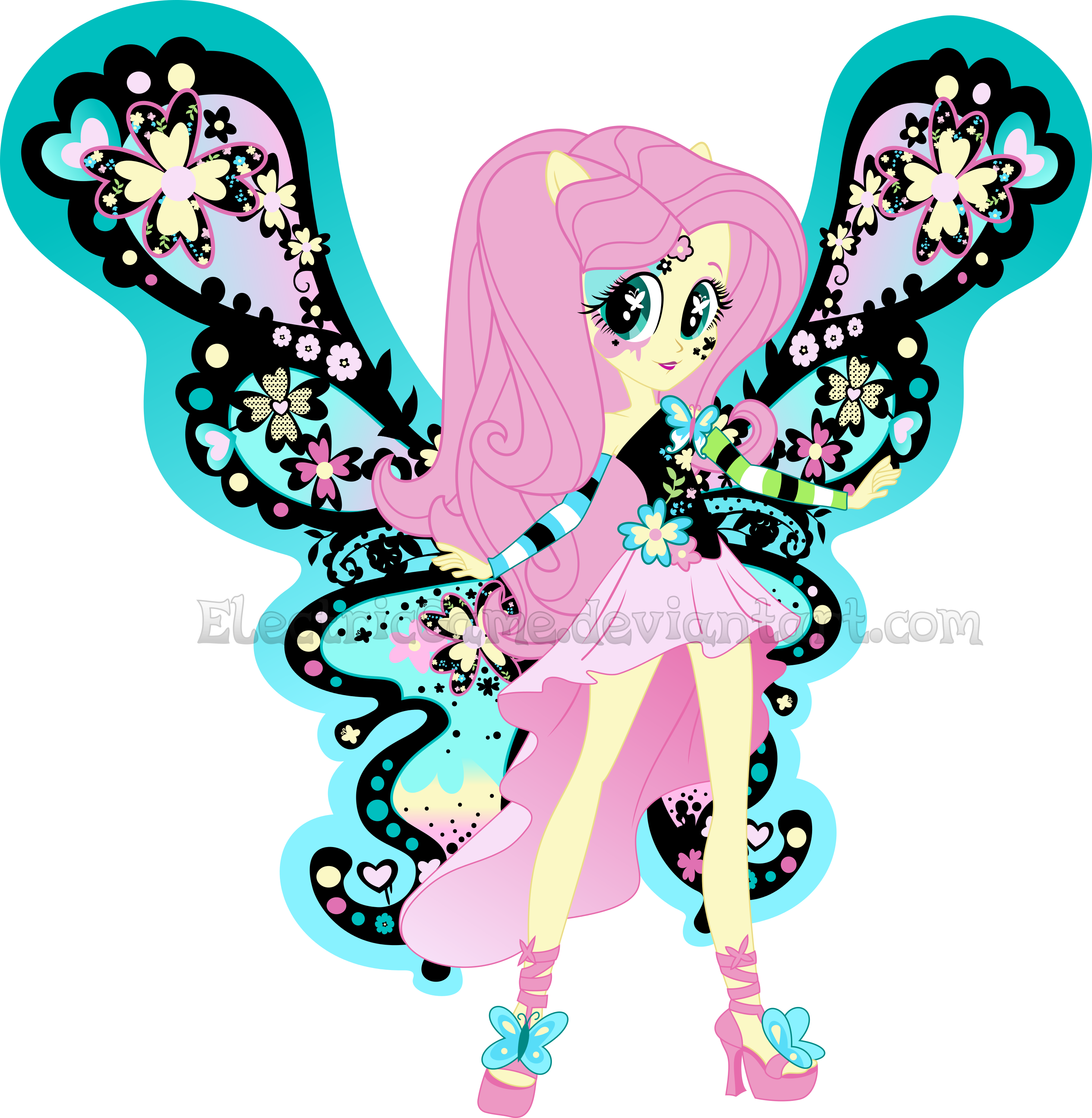 Mlp - Eg - Shy Butterfly - Vector By Electricgame - Equestria Girl Legend Of Everfree Fluttershy (2930x3000)
