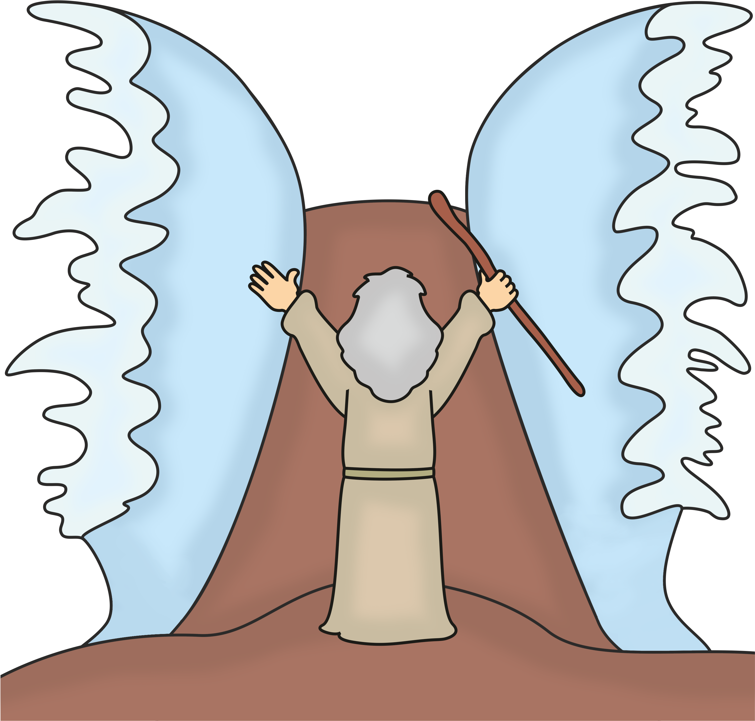 Junio 2015 Elegante Dibujos Para Colorear De Niños - Moises Abrio El Mar Dibujo (3018x3051)