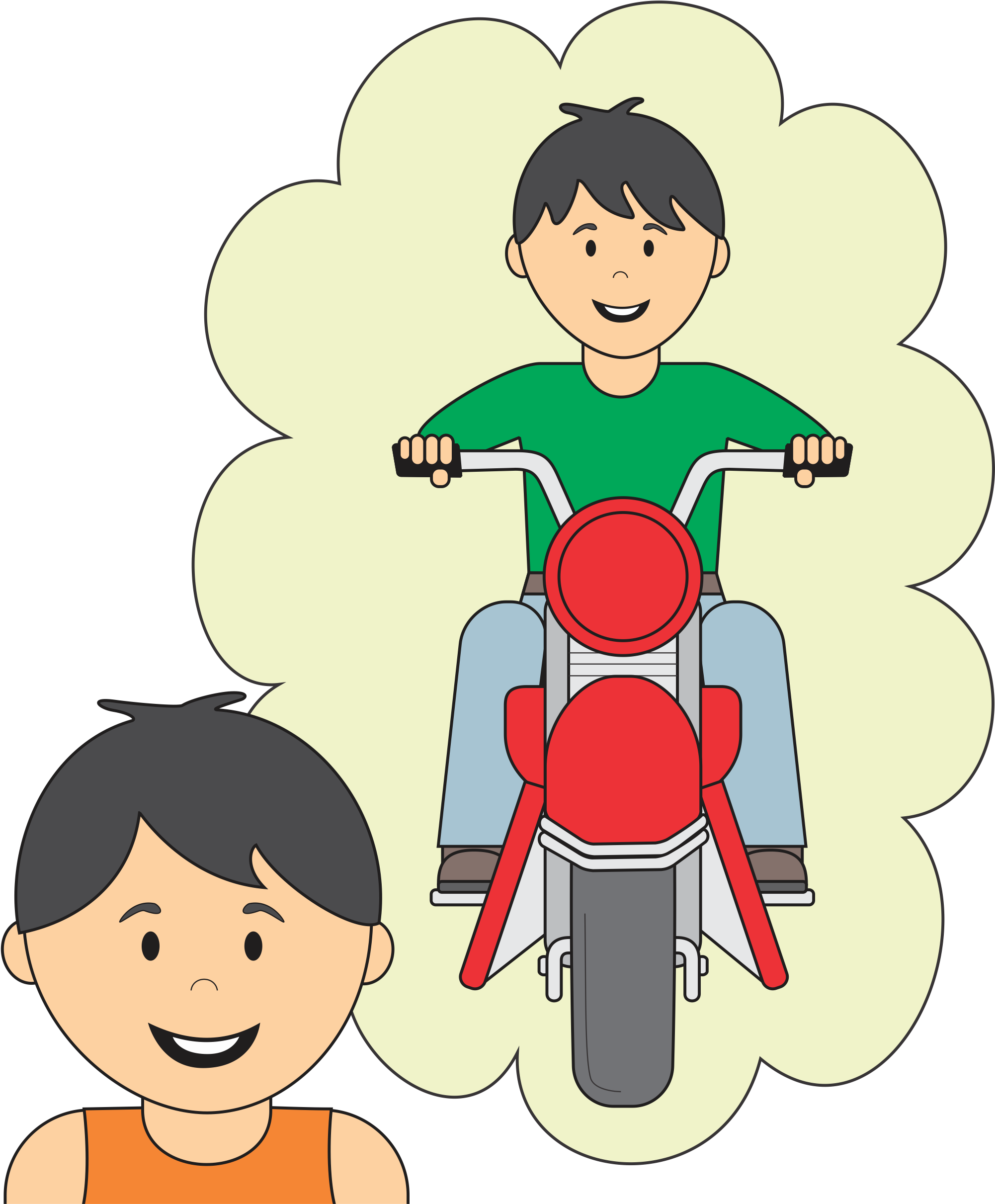 Club Perlita Lujo Imagenes De Unos Niños Peleando Para - Comprar Una Moto Animado (2085x2421)