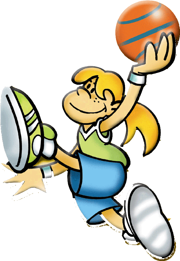 Amigos Jugando Basquet - Pases De Baloncesto Animado (640x922)